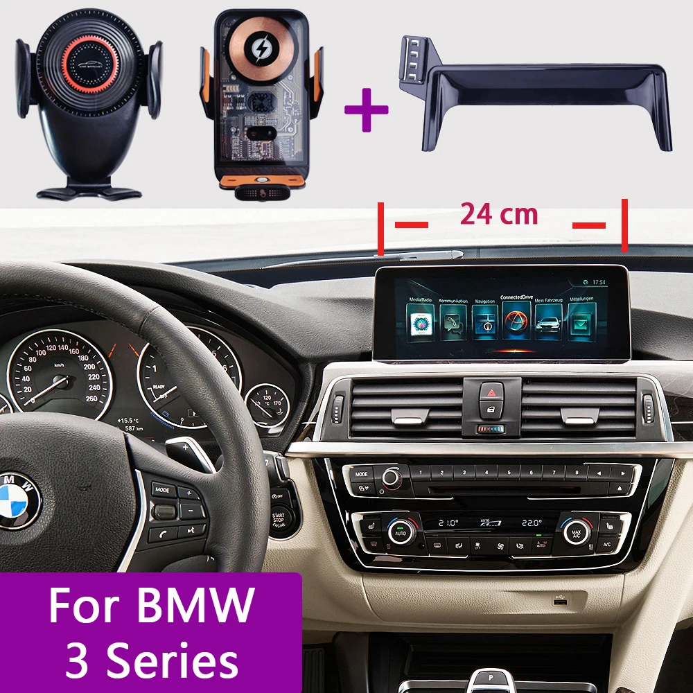 Car Phone Holder For BMW 3 Series F30 F31 2012 2013-2018 2019 Wireless Charging Stand 8.8