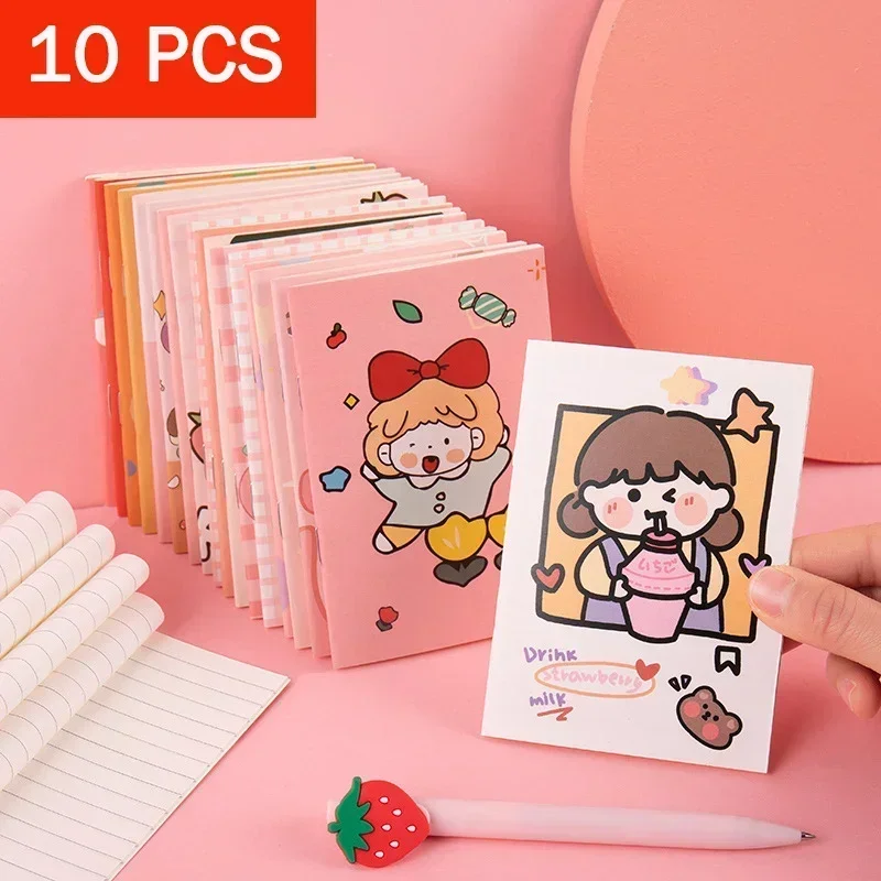 4 Pcs/lot Creative Cartoon Stationery Mini Notebook Kids Cartoon Portable Little Book Student Notepad School Office Supplies