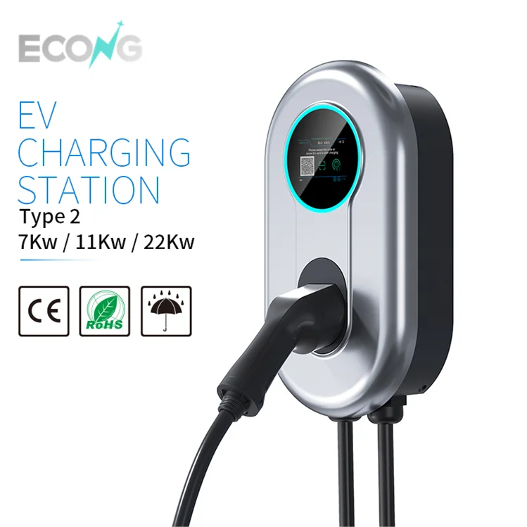 Top Selling App Control 32a Type 2 Charger Station Wallbox Cable Vehicle Charging 