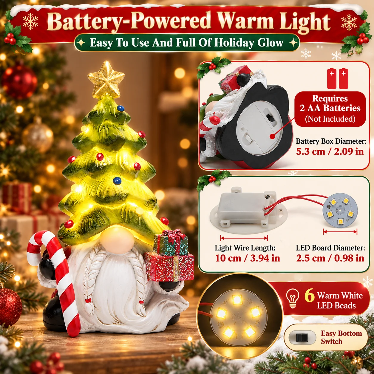 호다오 LED 크리스마스 요정 장식품, 투명 레진 소재 - Santa'S Elves Holiday Lighting & Decor Llc 리뷰 및 가격