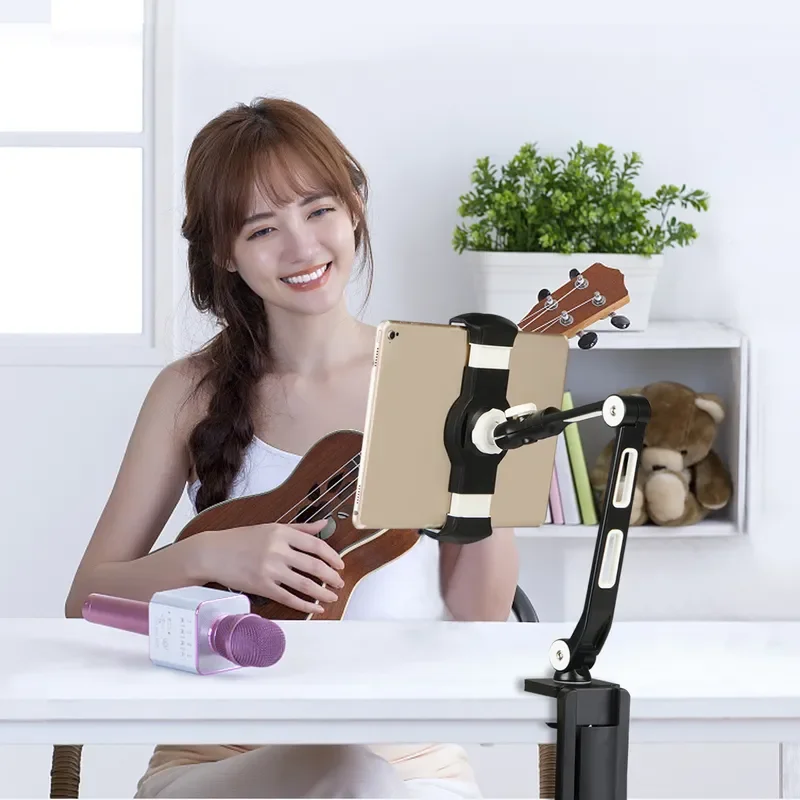 Clamp Model Extended Mobile Phone Tablet Bracket Lazy Stand Foldable Bed Desk Holder Adjustable Mount for Video Watching