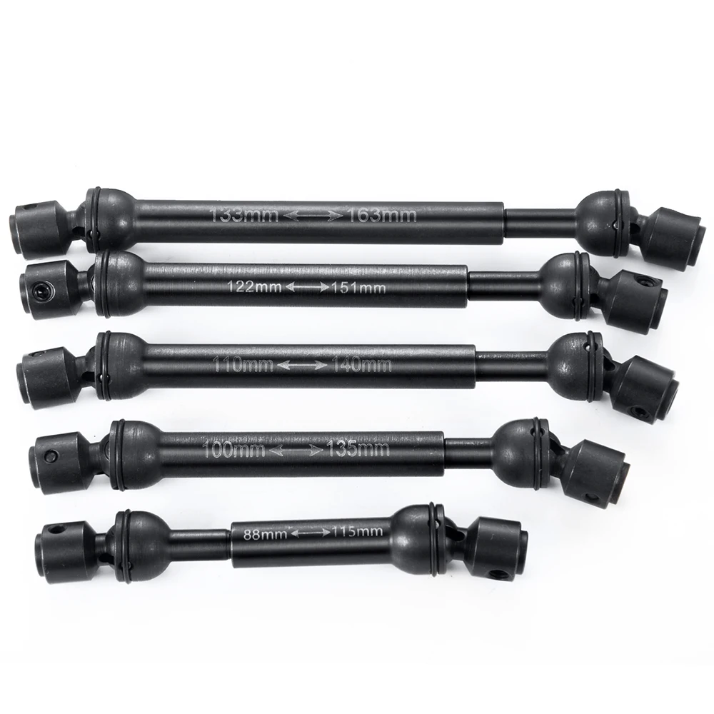 YEAHRUN-Aço Universal Drive Shaft, Peças de Atualização do Modelo do Carro, Axial SCX10 I II III TRX-4 VS4 1:10 RC Rock Crawler