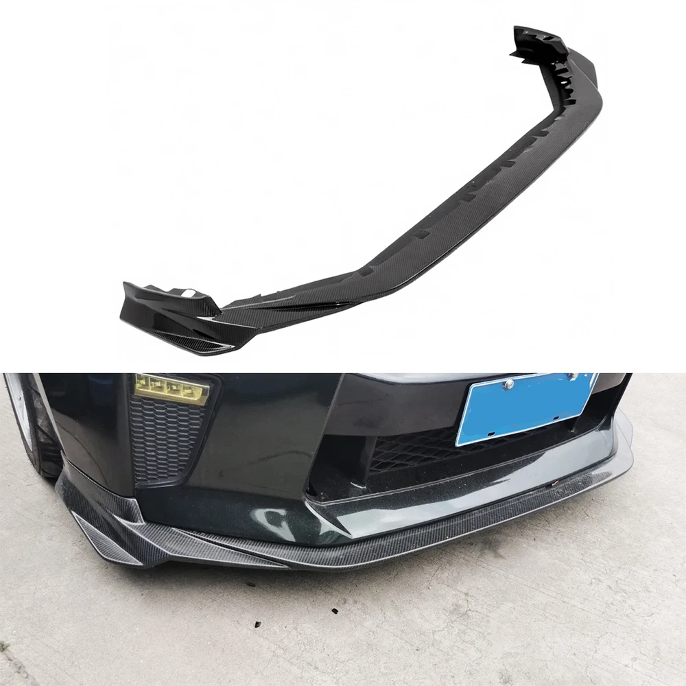 Vari Style New Carbon Fiber Front Lip for GTR R35 High Polished Surface Bolt-On Stylish Bumper Enhancement 180-Day