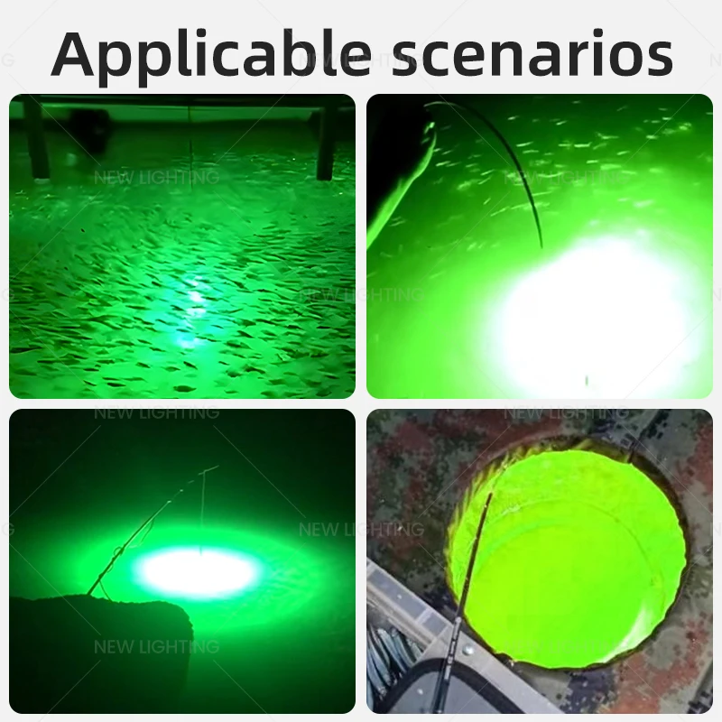 Ip68 1000 واط 2000 واط 3000 واط Led مصباح الصيد 165 فولت 265 فولت الأخضر مركبة بحرية أعماق البحار الحبار التونة إغراء ليلة عالية الطاقة مصباح مقاوم للماء #5