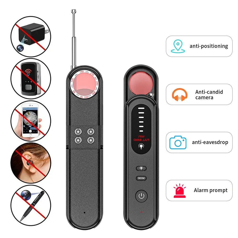 Détecteur de caméra cachée pour caméra cachée, détecteur Anti-espion, GPS professionnel, écoute électronique, dispositifs de recherche, Protection de sécurité