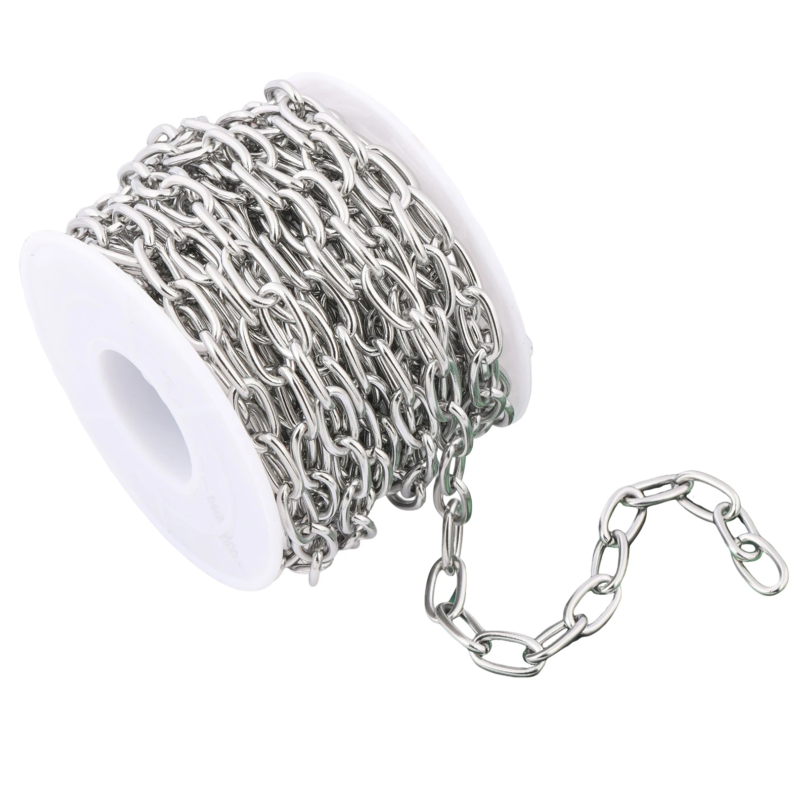 

5 метров/рулон, цепочки из нержавеющей стали 6x11 мм для изготовления браслетов, ожерелий, украшений своими руками, аксессуары для ювелирных изделий