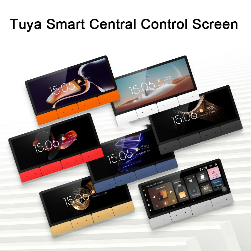 

New type Tuya Smart Control Panel Zigbee Gateway 8 button Multi-function With Relay Music 6.2 Inch Audio player Wall amplifiers