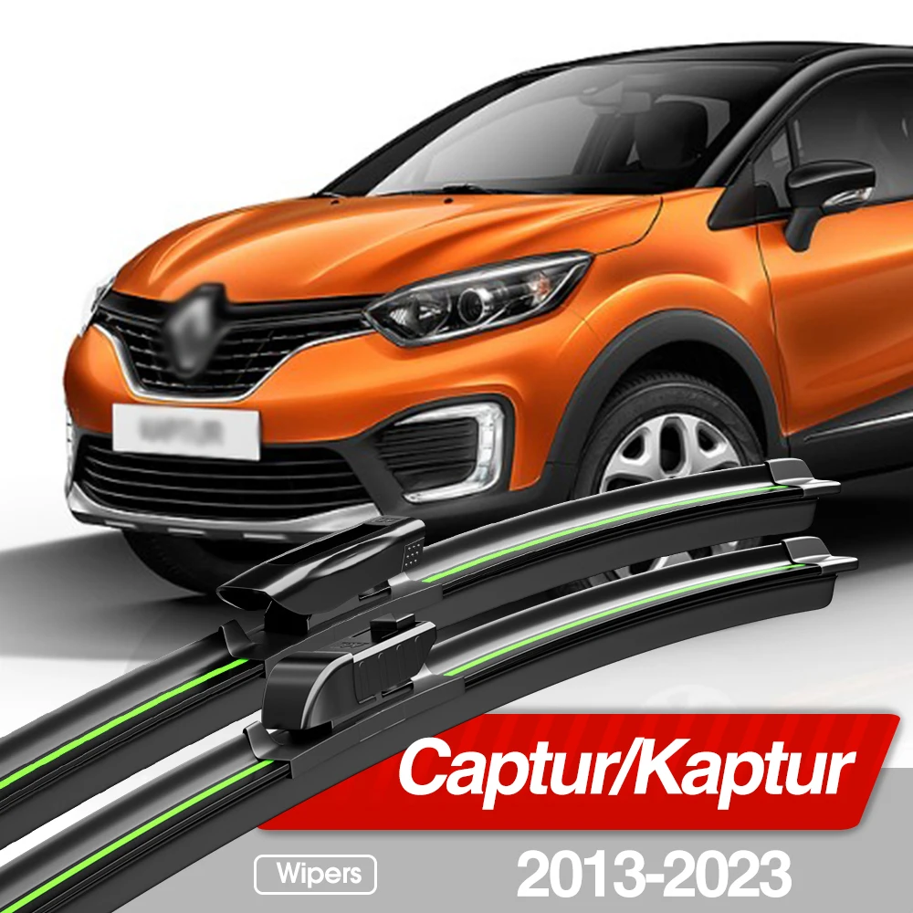 

For Renault Captur Kaptur 2013-2023 Front Windshield Wiper Blades 2x Windscreen Window Accessories 2014 2015 2016 2017 2019 2021