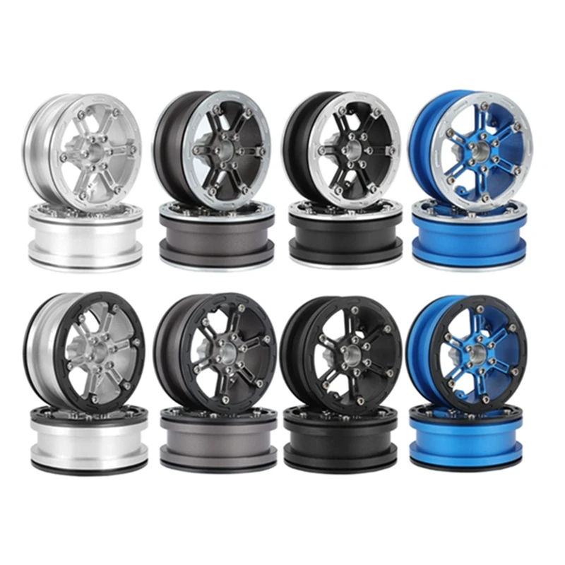 56G Light Weight 2.2 Metal Beadlock Wheel Rim Hub For 1/10 RC Crawler Car Axial SCX10 Wraith Capra RR10 Traxxas TRX4