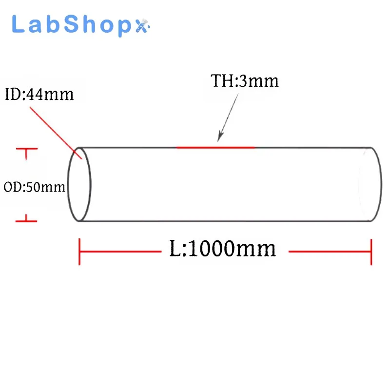 High Purity 99.99% Quartz Tube Fused Quartz Glass Tube Heat Resistant for Laboratory