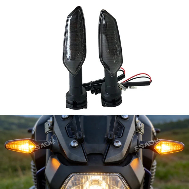 Fit For YAMAHA MT03 Flasher LED MT07 MT09 MT10 MT15 MT25 YZF R15 R25 Tracer 700 900 Tenere700 Motorcycle Turn Signals Light