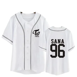 تي شيرت بيسبول جيرسي KPOP 2 Merch ، JIYHO ، CHAEYOUNG ، SANA ، DAHYUN ، JEONGYEON ، TZUYU ، MINA ، NAYEON ، MOMO ، تيشيرت جرافيك بأكمام قصيرة أفضل 11 مبيعات ملابس نايون - رقم 5