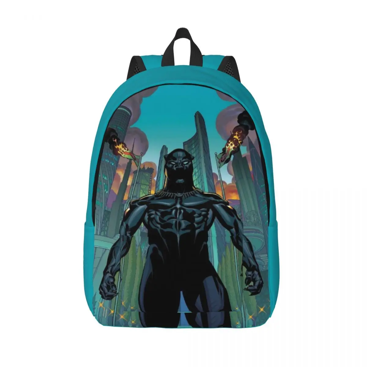 Custom 3D Print Black Panther Comic Wallpaper Canvas Backpacks for  School College Travel Bags  Bookbag Fits 15 Inch Laptop