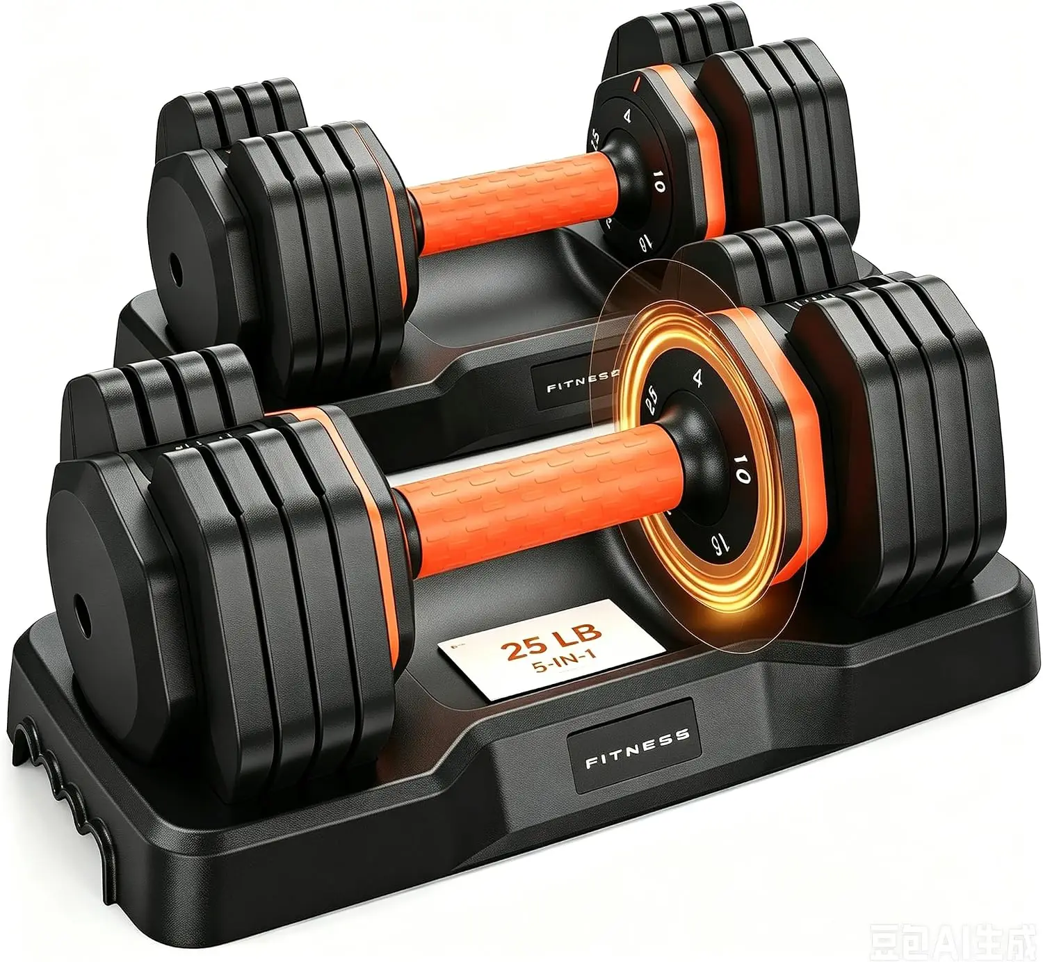 2026 New 15-in-1 Adjustable Dumbbell Set 105/52.5lb - Instant Weight Swap, Storage Box, Non-Slip, 3-Yr Service