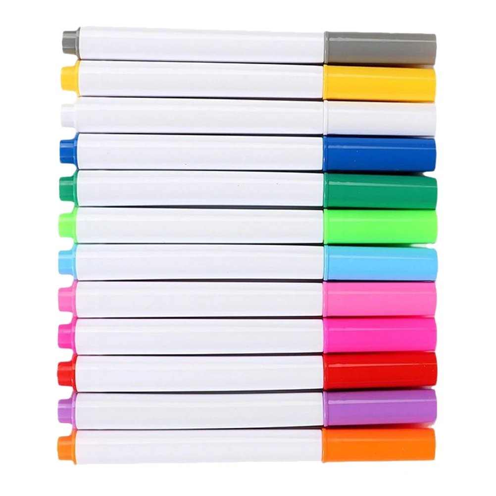 

12pcs Erasable Liquid Chalk Pens Washable Neon Markers For Led Acrylic Whiteboard Blackboard Doodle Drawing Vivid Quick Dry