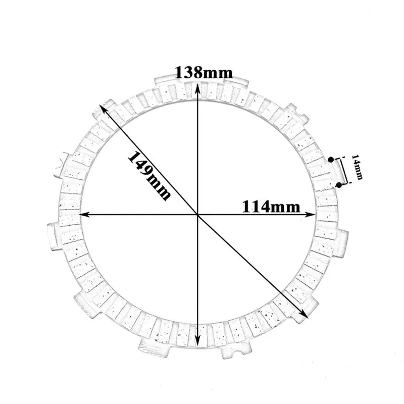 Precision Friction Clutch Plates Motorcycle Clutch Plates With Steel Plate For Kawasaki KLX450R KX450F For Honda CR250R CRF450R view 6