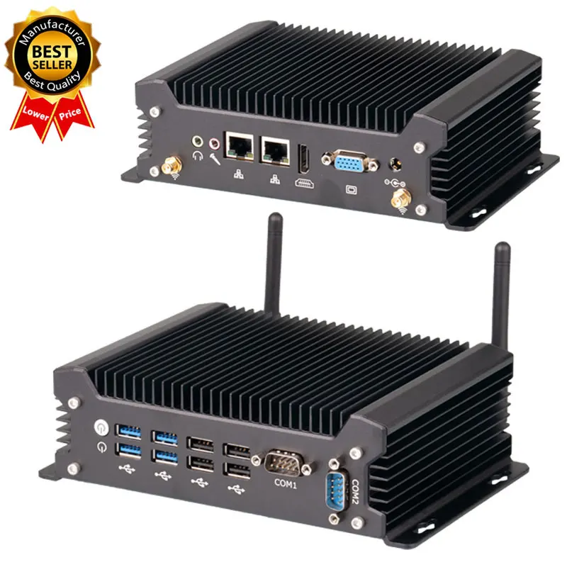 

Factory Micro Cheap PC Mini Computer Core I5 4278U Dual Lan Ethernet 8 USB Ubuntu Win 10 11 Fanless Mini Industrial PC