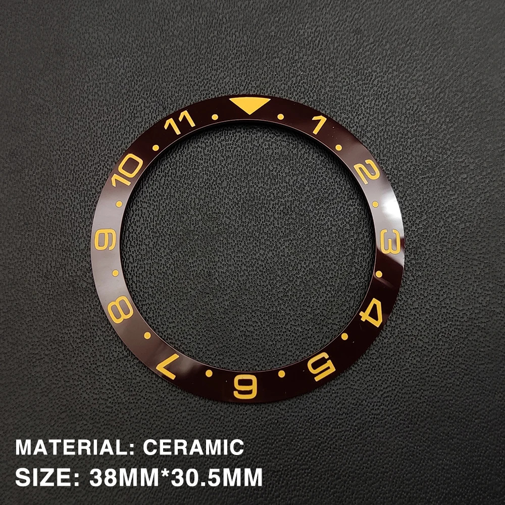 Clock Modification Shop 38mm Bezel High Quality Brown Ceramic GMT Insert Ring Inner Diameter 30.5mm Fits 40mm Men's Watch