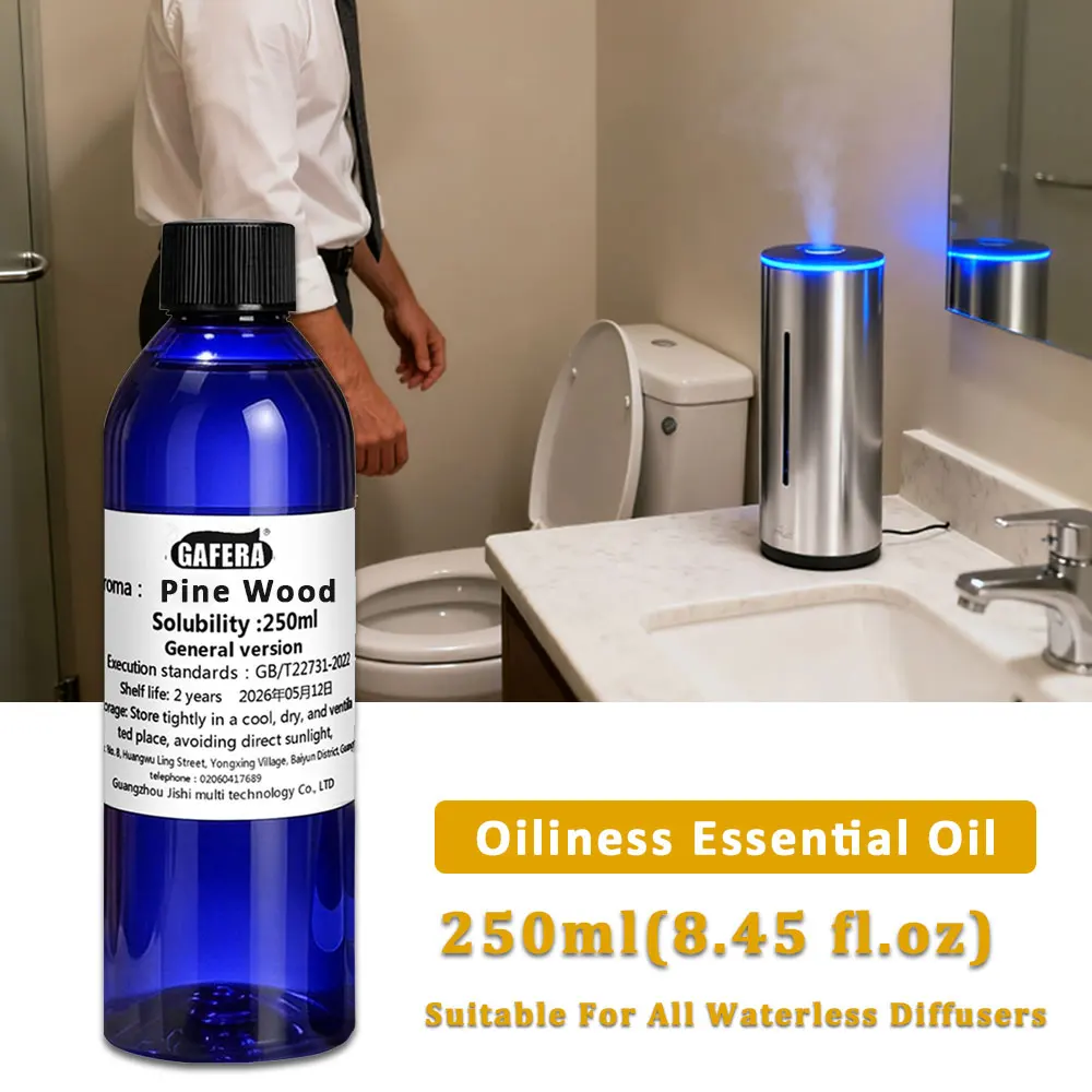 GAFERA 250ml(8.45 fl.oz) Pine Wood/Hilton Flameless Essential Oil - For All Waterless Machine, Reed Diffuser Replenishes Essence