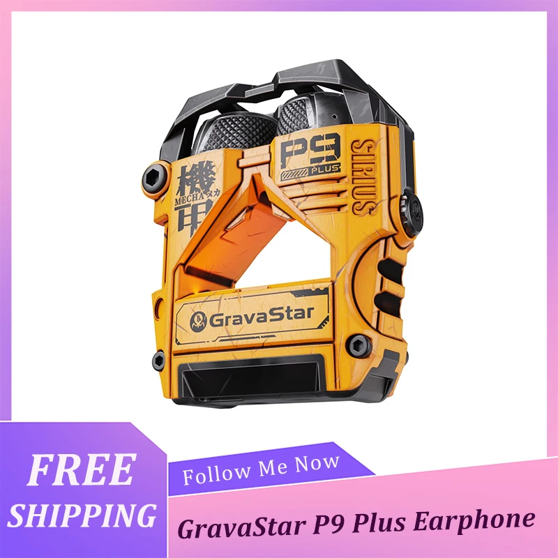 

GravaStar P9 Plus Half-in-ear Earphone Metal Noise Cancelling Custom Wireless Bluetooth Gaming Headphones Music Accessory Gifts