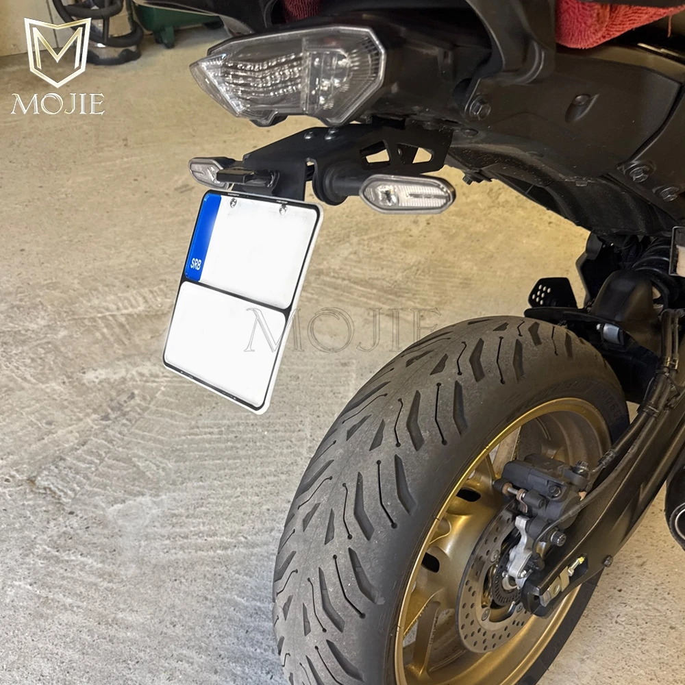 License Plate Holder Bracket Fender FOR YAMAHA Tracer 700 700GT 7 7GT MT-07 TRACER 2016 2017 2018 2019 2020 2021 2022 2023 2024
