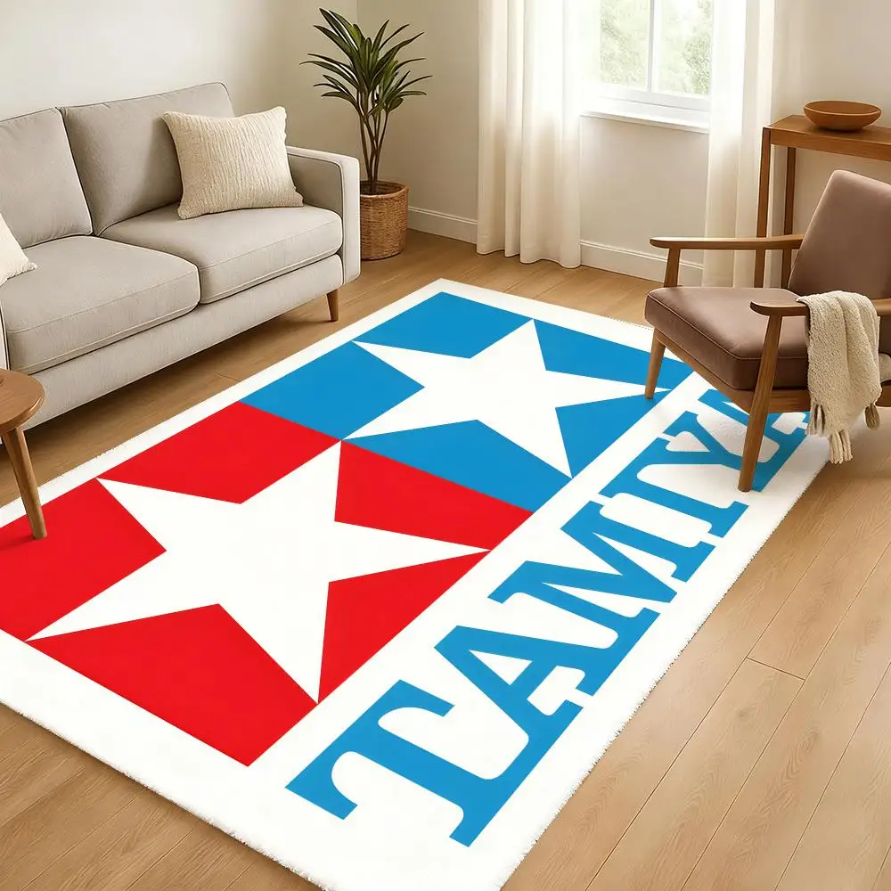 Cool T-Tamiya Logo Floor Mat Soft Thickened Absorbent Non-Slip Bedroom Living Room Door Mat Home Decor Flannel Rugs
