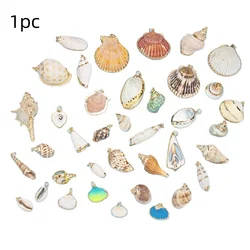 1pc Natural conch Shell Abalone Shell Scallop Pendant DIY Jewelry Bracelet Wind chimes for Women and Men (38 styles)