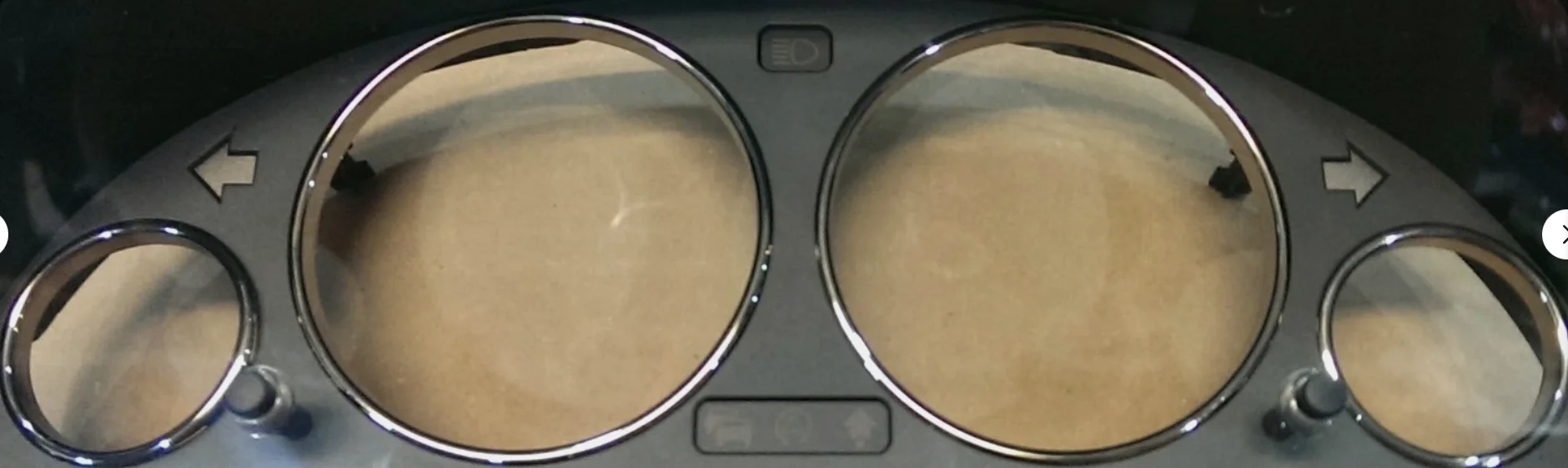 Atacado cromo medidor de velocidade cluster painel dial painel anel moldura anel para bmw e38 série 7/e39 5 série e53 x5