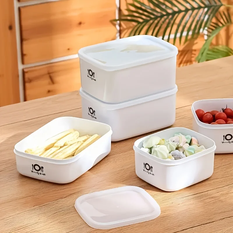 Crisper box Household food grade lunch box with lid Microwave refrigerator sealed box bento box Refrigerator storage box