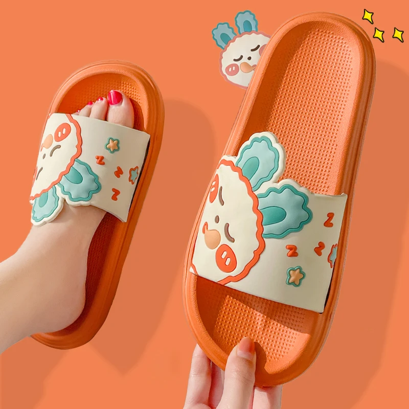 Casual Platform Slippers Women Home Fashion Cartoon Designer Shoes Girls Flats Cute Summer Beach Slipper Elegant Indoor Footwear