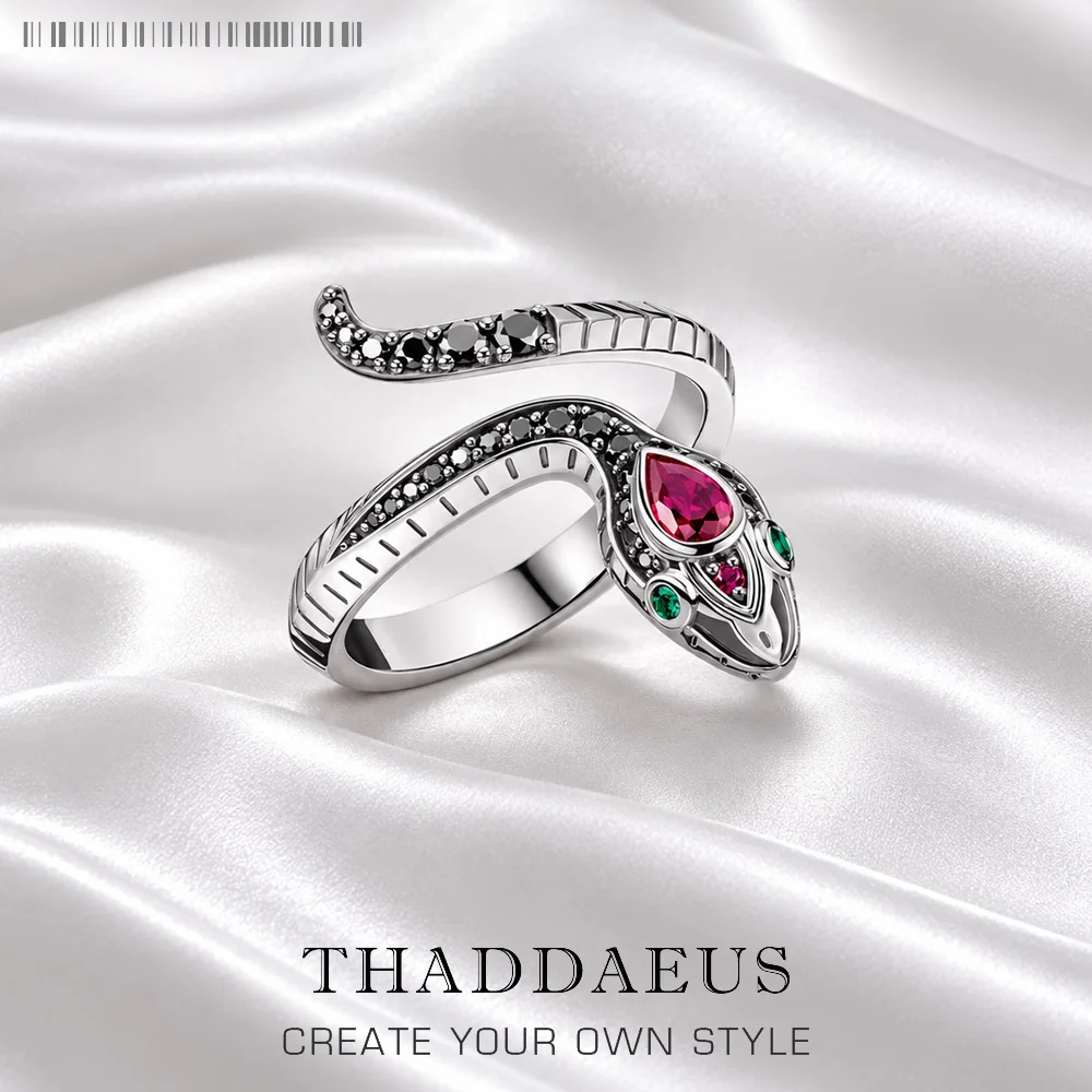 Von Schlangen inspirierter Ring, Bohemia Fine Jewerly für Frauen, brandneues Verführungsgeschenk aus massivem 925er-Sterlingsilber