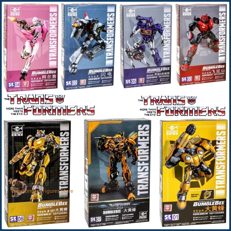 In Stock Transformers Movie Series Bumblebee Blitzwing  Premium Figure Model Anime Action Deformation Robot festival Toys GiftS