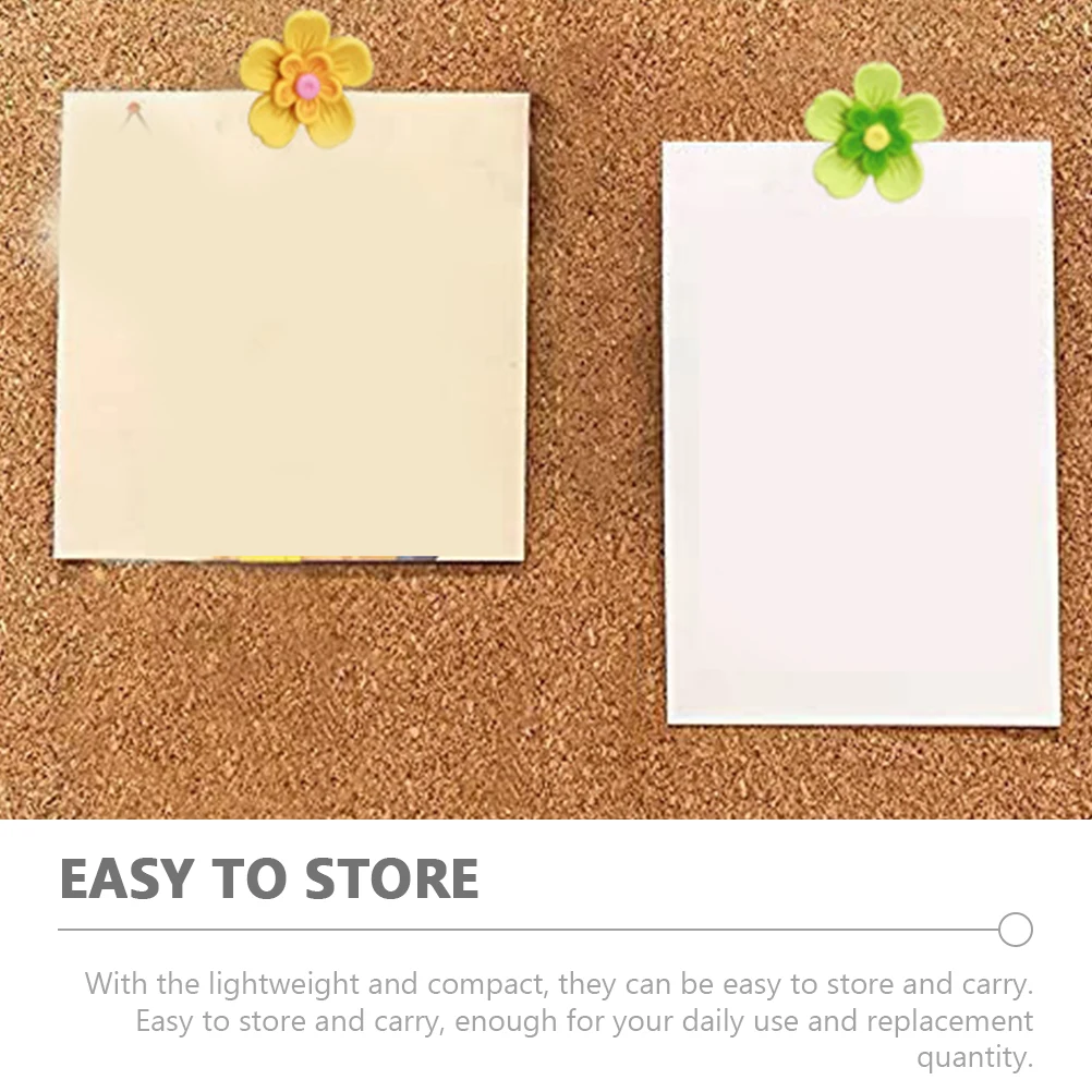 

15Pcs Small Thumbtacks Flower Design Replaceable Pushpins for Map Paper Poster Fixing Desk Accessories Home Office Use