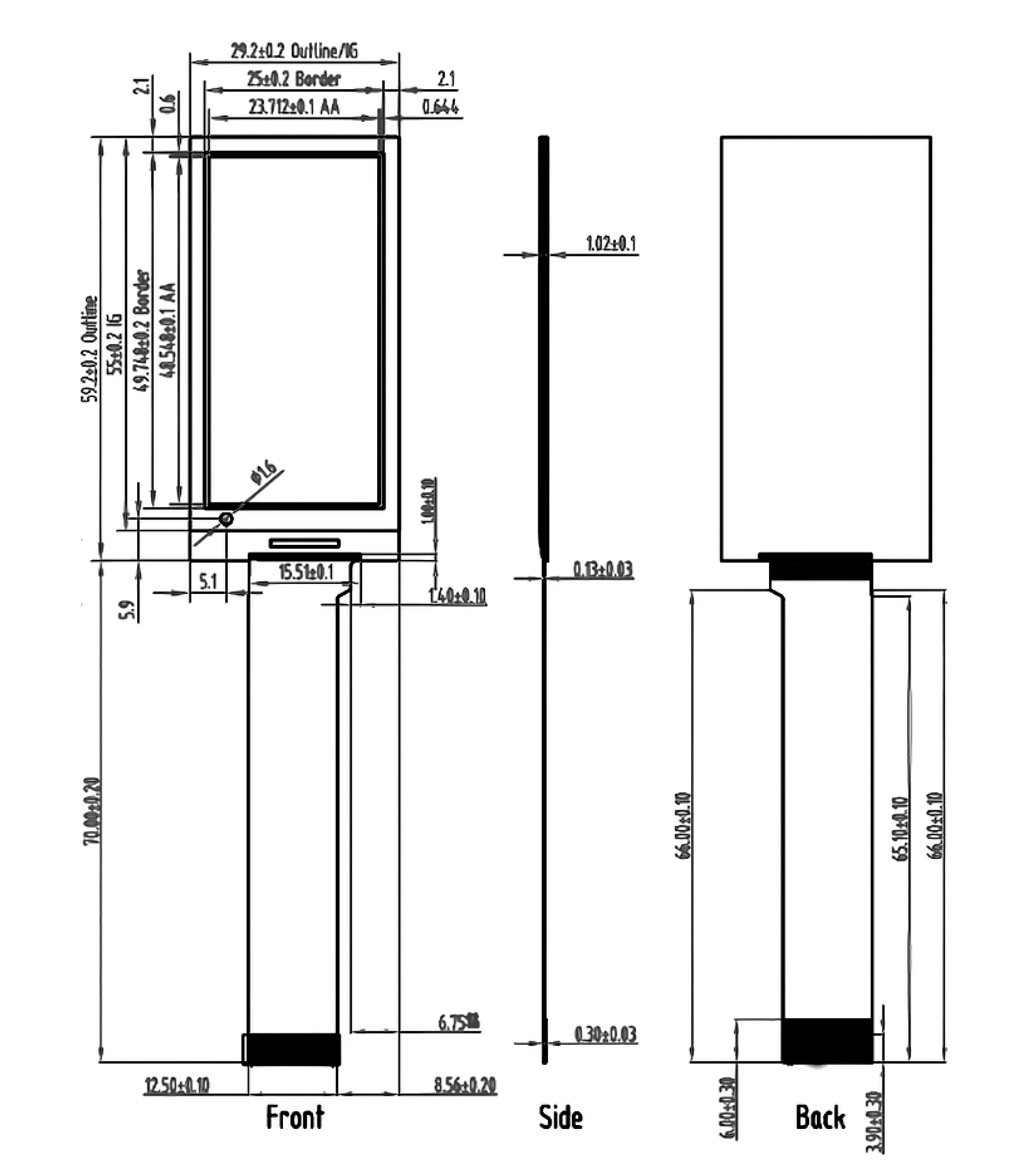 Flexible Bendable 2.13" E Ink Display Module Monochrome e-Paper Raw Screen GDEW0213I5FDC70 GooDisplay®