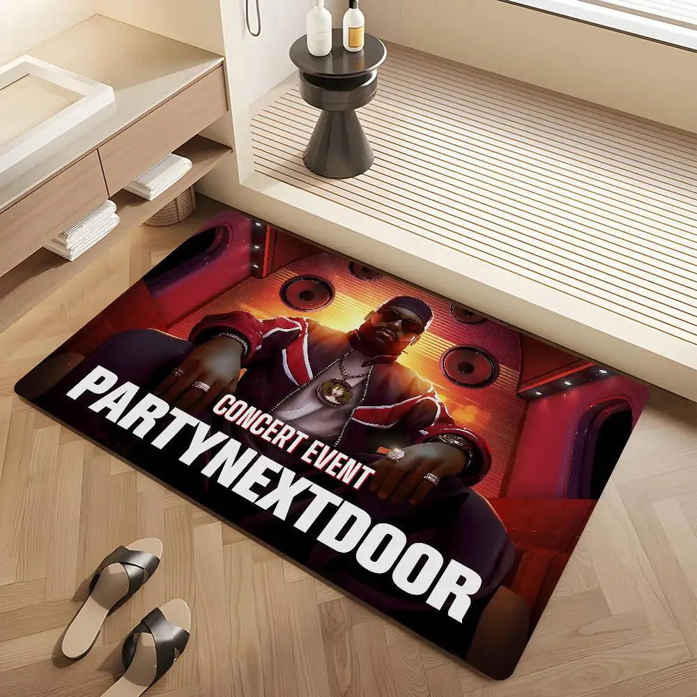 Popular Singer P-Partynextdoor Floor Mat Rectangle Anti-slip Home Soft Badmat Front Door Indoor Outdoor Mat Welcome Doormat