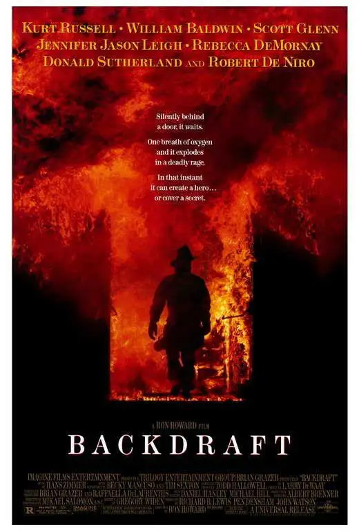 BACKDRAFT Movie Print Art Canvas Poster for Living Room Decor, Home Wall Picture