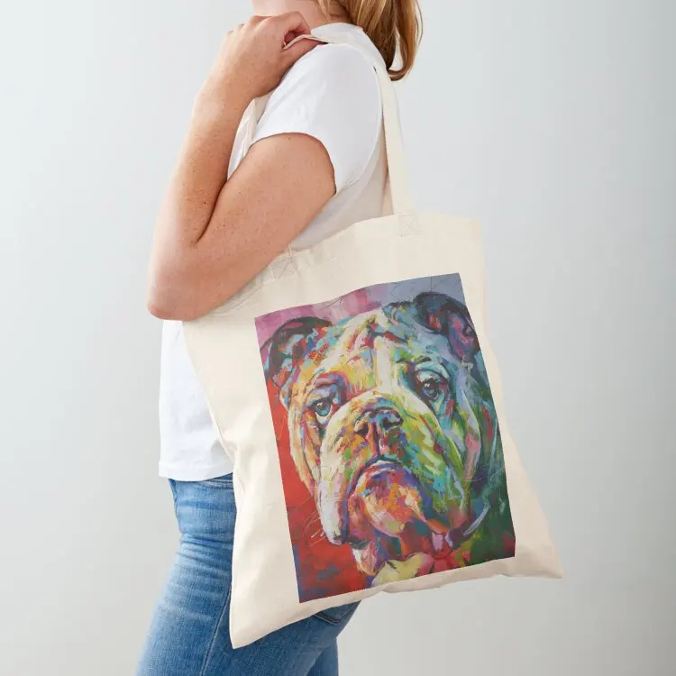 

English Bulldog Tote Bag Canvas bag canvas tote bags bags for women bag for beach