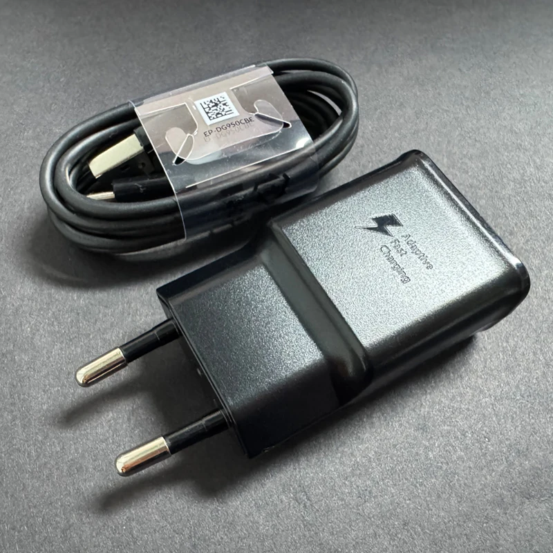 SAMSUNG 9V1.67A cargador rápido 15W carga rápida adaptador UE Cable tipo C para Galaxy S10 S9 S8 Plus Note 8 9 A05 A05s A14 F42 M04
