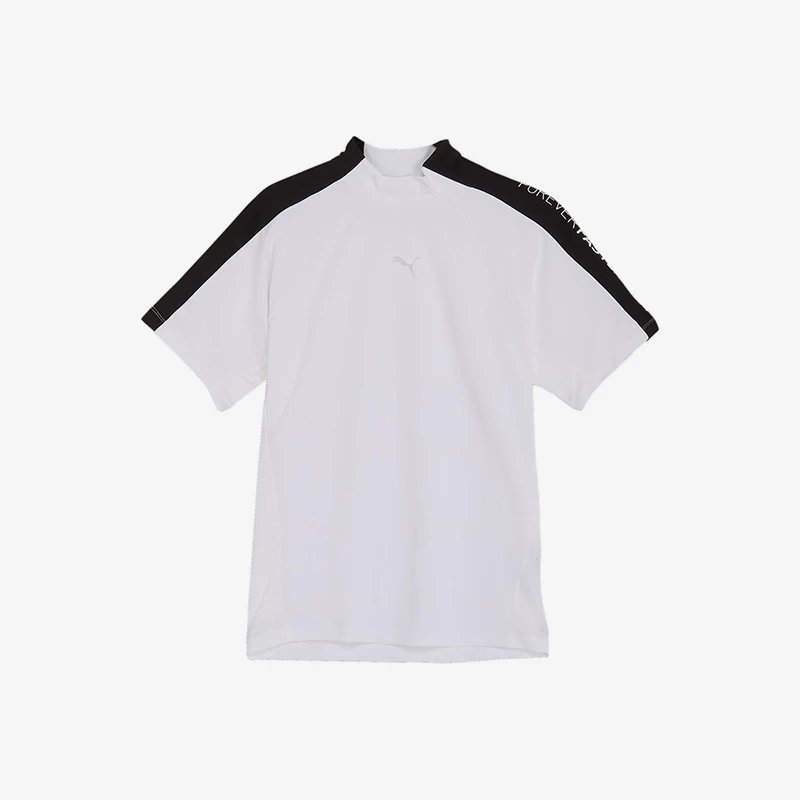 Puma genuine color blocked letter design men's white casual comfortable short sleeved T-shirt 627606-04