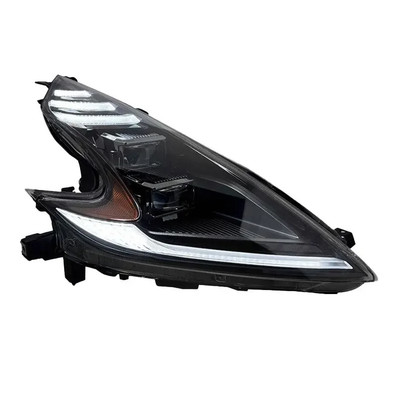 for Nissan 370Z Headlight Assembly LED Daytime Running Lights LED Sequential Turn Signal Dual Beam Lens Upgrade Kit for Vehicle