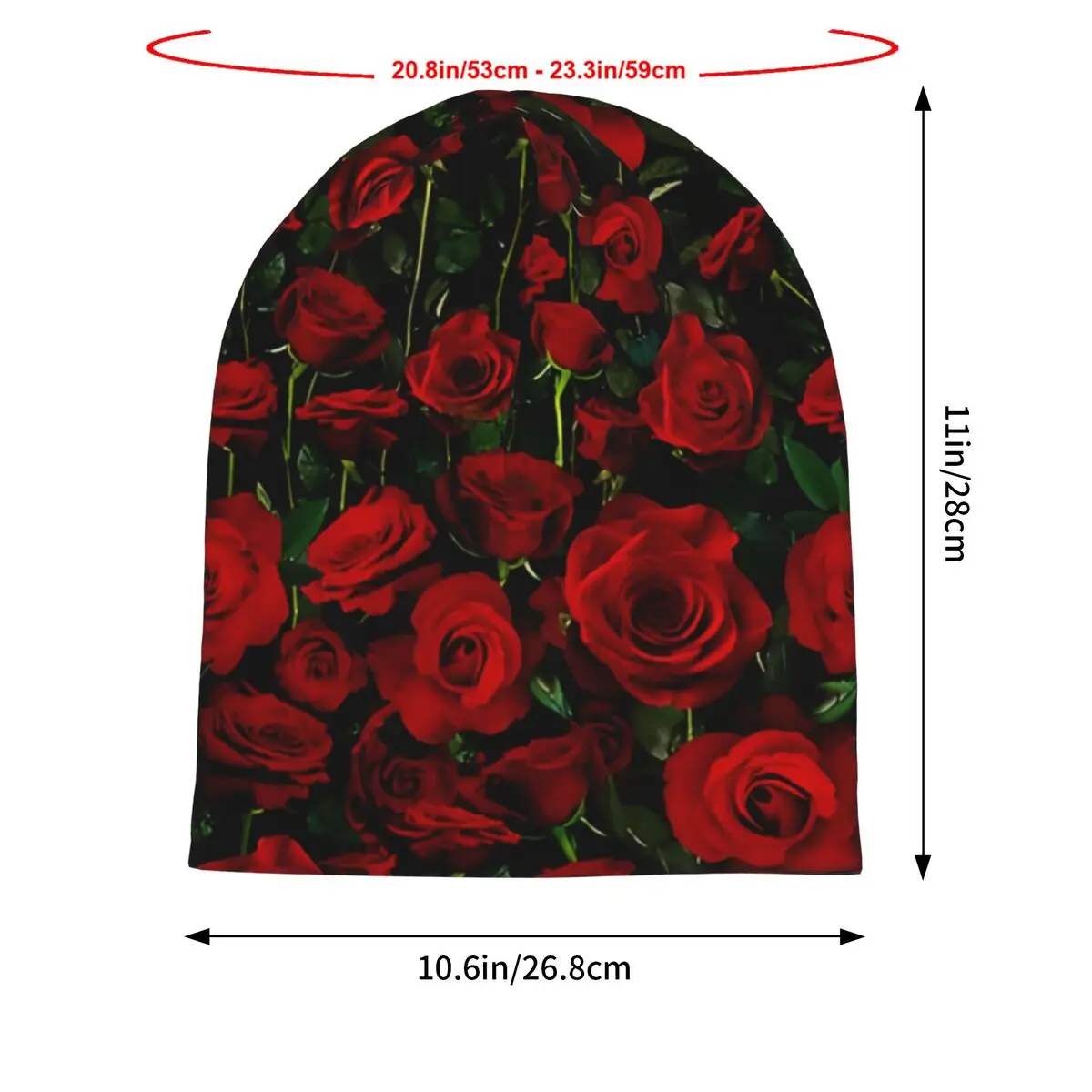 Bed Of Roses Socks Aesthetic Warm Hip-hop Street Punk Gothic Hats Streetwear image 2