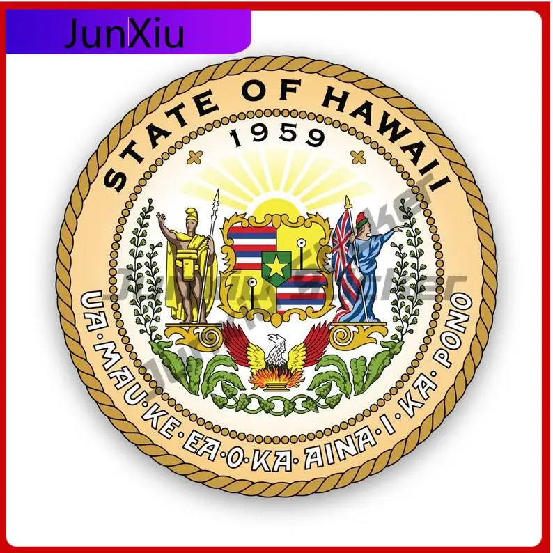 

Hawaii State Seal Sticker Uv Protected Hawaiian State The Aloha Car Sticker Vinyl Decal Waterproof Durable For Car Window Laptop