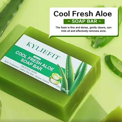 Aloe Vera Soap With All Natural Ingredients, Reduce Dark Spots and Acne, Brightening, Oil Control, Clean Skin, Exfoliation