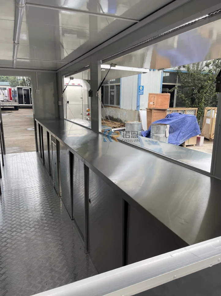 Mobile Snack Pizza Fast Food Truck DOT Catering Concession Coffee Food Trailer With Fully Equipped Kitchen Equipments