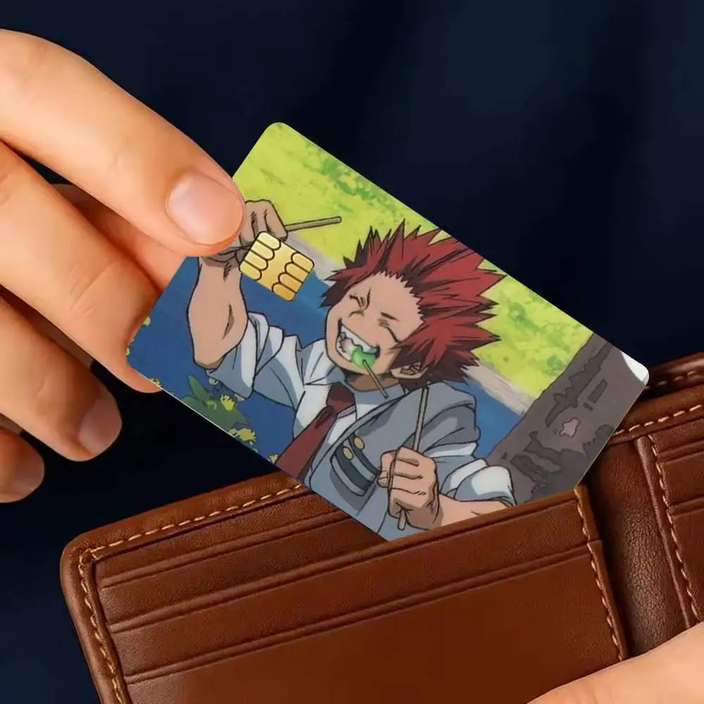 Cartoon Character Eijiro Kirishima Sticker Film Tape Skin for Credit Card Debit Card Waterproof Stickers
