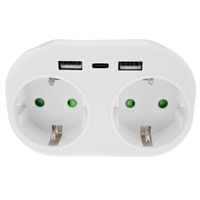 EU KR Plug Power Strip with AC Outlets USB Charging Ports Wall Socket Power Adapter Electrical Socket For Home Office