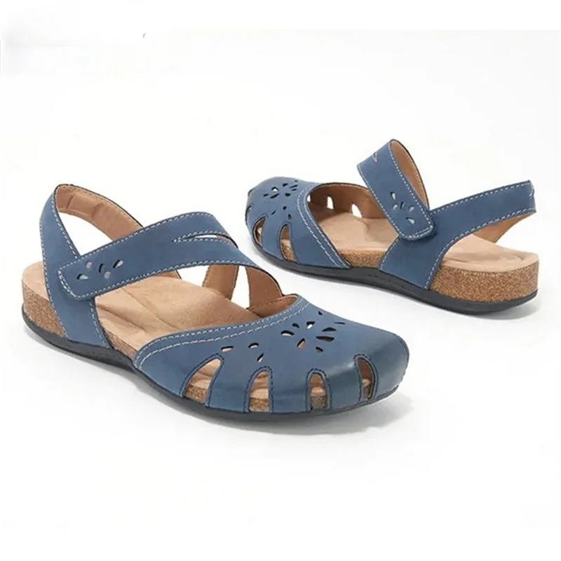 여성용 가죽 통기성 플랫폼 슈즈, 럭셔리 샌들, 디자이너 신발, 캐주얼 여성 샌들, 2024 여름 신상 