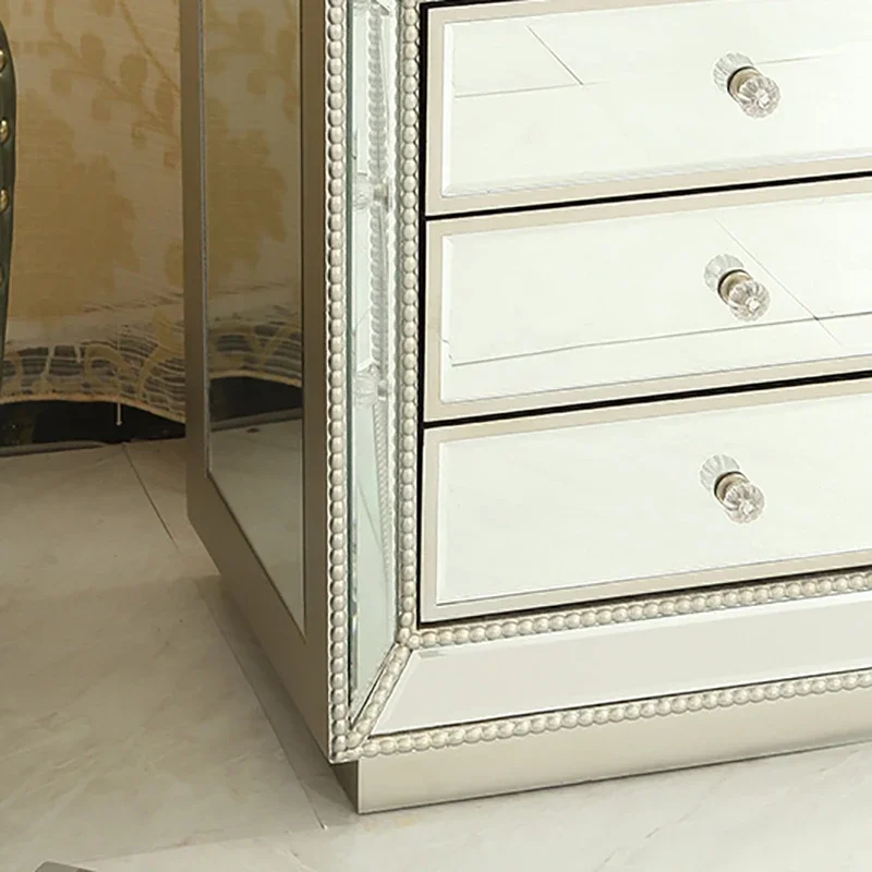 أثاث غرفة نوم فاخر إسكندنافي لتوفير المساحة وأدراج تخزين بجانب السرير وأثاث منزلي جمالي حديث Mesa De Noche