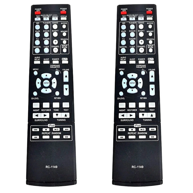 2025 New-2X RC-1149 Remote Control Replacement For DENON RC-1158 RC1158 XV-5809 AVR-390 AVR-1311 DHT-1312B AV Surround Receiver