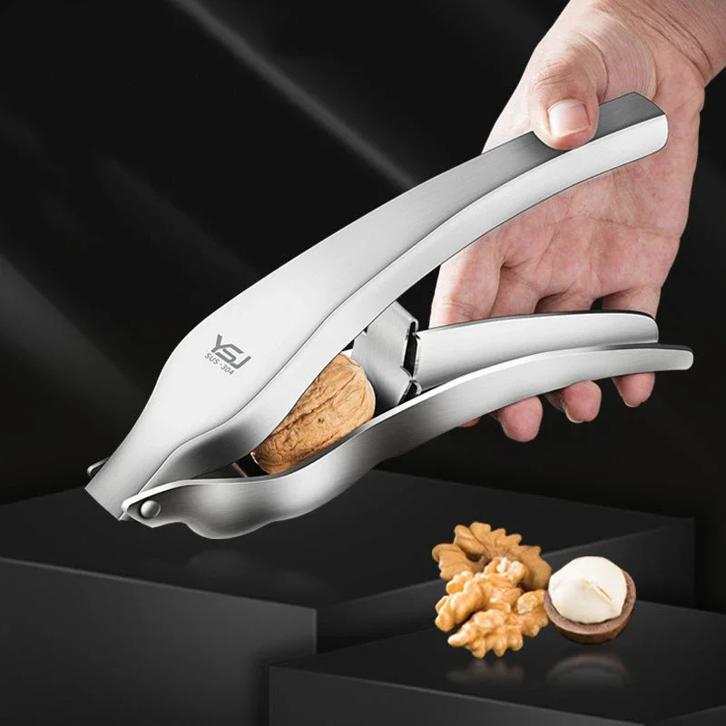 

New Walnut 304 Stainless Steel Clip Walnut Nut Bottle Opener Multifunctional Sheller Kitchen Gadgets Utilities Household
